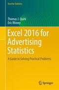 Quirk / Rhiney |  Excel 2016 for Advertising Statistics | Buch |  Sack Fachmedien