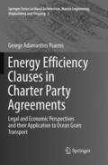 Psarros |  Energy Efficiency Clauses in Charter Party Agreements | Buch |  Sack Fachmedien