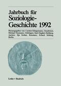 Klingemann / Neumann / Stölting |  Jahrbuch für Soziologiegeschichte 1992 | Buch |  Sack Fachmedien