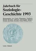 Klingemann / Neumann / Stölting |  Jahrbuch für Soziologiegeschichte 1993 | Buch |  Sack Fachmedien