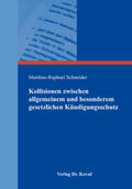 Schneider |  Kollisionen zwischen allgemeinem und besonderem gesetzlichen Kündigungsschutz | Buch |  Sack Fachmedien