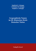 Schoppe |  Geographische Namen im Hl. Römischen Reich Deutscher Nation | Buch |  Sack Fachmedien