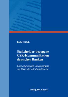 Kleb | Stakeholder-bezogene CSR-Kommunikation deutscher Banken | Buch | sack.de