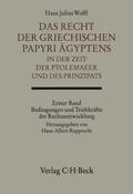 Rupprecht / Wolff |  Das Recht der griechischen Papyri Ägyptens in der Zeit der Ptolemaeer und des Prinzipats 1 | Buch |  Sack Fachmedien