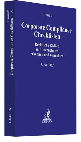 Umnuß | Corporate Compliance Checklisten | Buch | sack.de