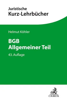 Kohler Bgb Allgemeiner Teil Buch Sack De