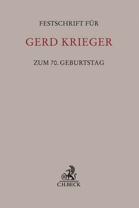 Hoffmann-Becking / Hommelhoff | Festschrift für Gerd Krieger zum 70. Geburtstag | Buch | sack.de