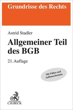 Rüthers / Stadler | Allgemeiner Teil des BGB | Buch | sack.de