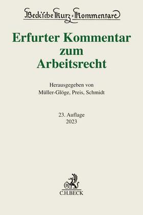 Müller-Glöge / Schaub / Preis | Erfurter Kommentar zum Arbeitsrecht | Buch | sack.de