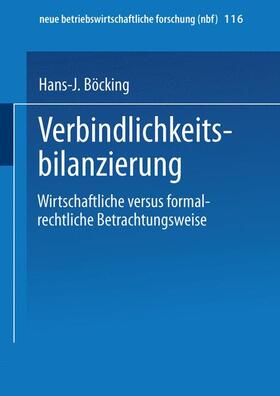 Böcking | Verbindlichkeitsbilanzierung | Buch | sack.de