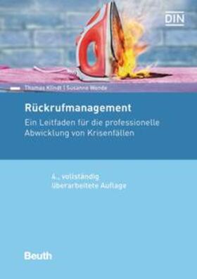 Klindt / Wende / DIN e.V. | Rückrufmanagement - Buch mit E-Book | Medienkombination | sack.de