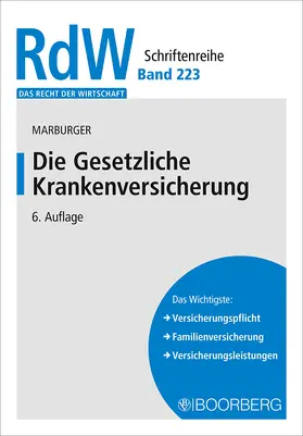 Marburger |  Die Gesetzliche Krankenversicherung | Buch |  Sack Fachmedien