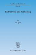 Ipsen |  Richterrecht und Verfassung. | Buch |  Sack Fachmedien