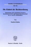 Baldus |  Die Einheit der Rechtsordnung. | Buch |  Sack Fachmedien