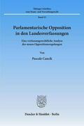 Cancik |  Parlamentarische Opposition in den Landesverfassungen. | Buch |  Sack Fachmedien