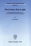 Becker |  First in time, first in right. | Buch |  Sack Fachmedien
