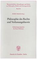 Dreier |  Philosophie des Rechts und Verfassungstheorie. | Buch |  Sack Fachmedien