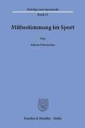 Fikentscher |  Mitbestimmung im Sport | Buch |  Sack Fachmedien