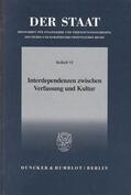 Becker |  Interdependenzen zwischen Verfassung und Kultur. | Buch |  Sack Fachmedien