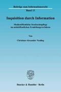 Neuling |  Inquisition durch Information | Buch |  Sack Fachmedien