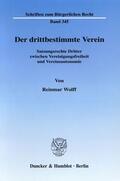Wolff |  Der drittbestimmte Verein. | Buch |  Sack Fachmedien