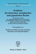 Großfeld / Yamauchi / Ehlers |  Probleme des deutschen, europäischen und japanischen Rechts | Buch |  Sack Fachmedien