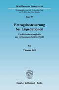 Keß / Lang / Meincke |  Ertragsbesteuerung bei Liquidationen | Buch |  Sack Fachmedien