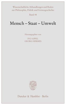 Appel / Hermes | Mensch - Staat - Umwelt | Buch | sack.de