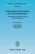 Butzer / Kaltenborn / Meyer |  Organisation und Verfahren im sozialen Rechtsstaat | Buch |  Sack Fachmedien