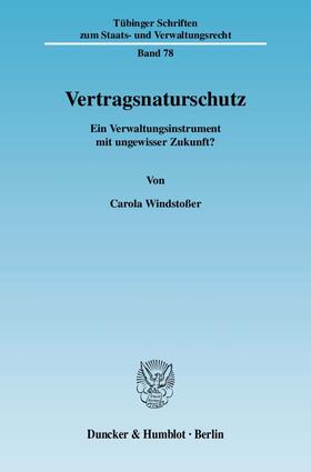 Windstoßer | Vertragsnaturschutz | Buch | sack.de