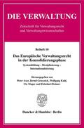 Axer / Reimer / Grzeszick |  Das Europäische Verwaltungsrecht in der Konsolidierungsphase | Buch |  Sack Fachmedien