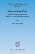 Zimmermann |  Hochschulrundfunk | Buch |  Sack Fachmedien