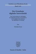 Ernst |  Der Grundsatz digitaler Souveränität. | Buch |  Sack Fachmedien