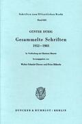 Schmitt Glaeser / Dürig / Häberle |  Gesammelte Schriften 1952 - 1983. | eBook | Sack Fachmedien