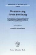 Blümel / König |  Verantwortung für die Forschung. | eBook | Sack Fachmedien