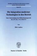 Andres |  Die Integration moderner Technologien in den Betrieb. | eBook | Sack Fachmedien
