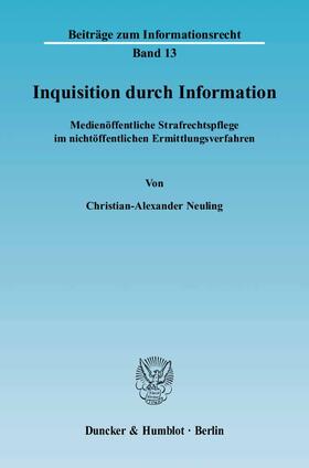 Neuling | Inquisition durch Information | E-Book | sack.de