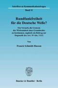Schmidt-Husson |  Rundfunkfreiheit für die Deutsche Welle? | eBook | Sack Fachmedien