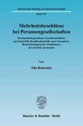 Heinrichs |  Mehrheitsbeschlüsse bei Personengesellschaften | eBook | Sack Fachmedien