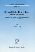 Lang |  Die rechtliche Beurteilung von Gerüchen. | eBook | Sack Fachmedien