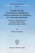 Conzelmann |  Modelle für eine Förderung der inländischen Nachwuchssportler zur Stärkung der Nationalmannschaften | eBook | Sack Fachmedien