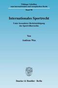 Wax |  Internationales Sportrecht | eBook | Sack Fachmedien