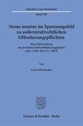 Schumacher |  Nemo tenetur im Spannungsfeld zu außerstrafrechtlichen Offenbarungspflichten | eBook | Sack Fachmedien