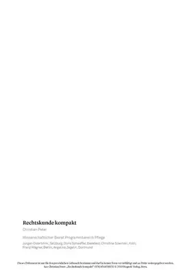 Peter |  Rechtskunde kompakt | eBook | Sack Fachmedien