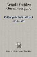 Gehlen / Samson |  Philosophische Schriften I.. Tl.1 | Buch |  Sack Fachmedien