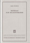 Engisch / Bockelmann / Kaufmann |  Beiträge zur Rechtstheorie | Buch |  Sack Fachmedien