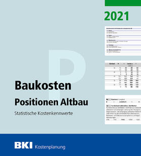 BKI Baukosten Positionen Altbau 2021 | Buch | sack.de