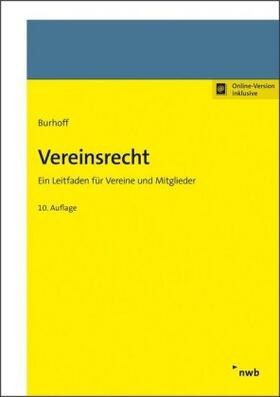 Burhoff | Vereinsrecht | Buch | sack.de