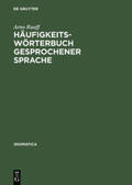 Ruoff |  Häufigkeitswörterbuch gesprochener Sprache | Buch |  Sack Fachmedien