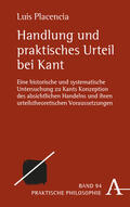 Placencia |  Handlung und praktisches Urteil bei Kant | Buch |  Sack Fachmedien